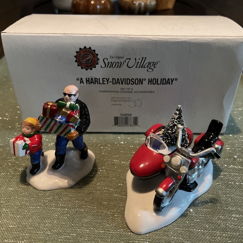 Department 56 Original Snow Village "A Harley Davidson Holiday" #54898 Box 1997